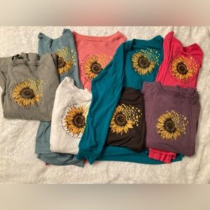 Sunflower Graphic long sleeve T-shirts
